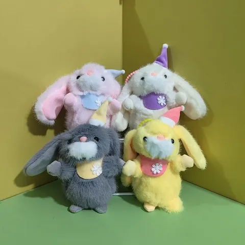 Lindo Esponjoso Conejo Juguete de Peluche Colgante Suave Felpa de Visón Muñeca de Conejo Bolsa Colgante Lindo Llaveros de Animales Regalos
