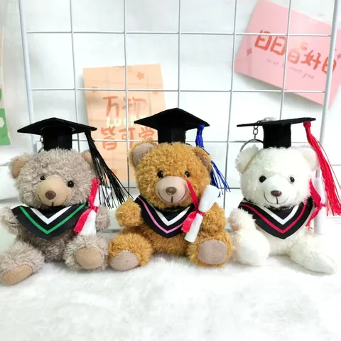 Süßes Abschluss Teddybär Plüschtier Doktor Bär Anhänger Cartoon Puppe Weiches Stofftier Abschlussgeschenk Für Jugend