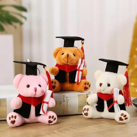 Süßes Abschluss Teddybär Plüschtier Doktor Bär Anhänger Cartoon Puppe Weiches Stofftier Abschlussgeschenk Für Jugend