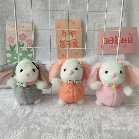 Schattig Konijn Pluche Speelgoed Sleutelhanger Pluche Dier Konijn Pop Tas Hanger Pluche Speelgoed Cadeau Voor Kinderen En Meisjes