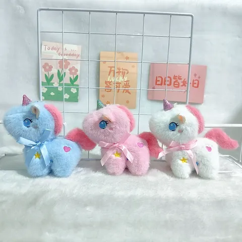 Grazioso Giocattolo in Peluche Unicorno Bambola Ciondolo Borsa Portachiavi