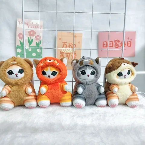 Lindo Animal Transformación Gato Juguete de Peluche Colgante Suave Relleno Gatito Muñeca Llavero Bolso Colgante Adorno Regalo
