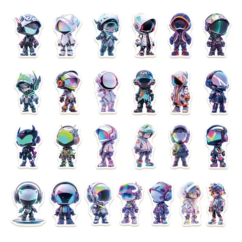 Waterproof PVC Cartoon Stickers Decals Cute Mecha Anime Graffiti Stickers For Laptop Luggage Water Bottle Skateboard