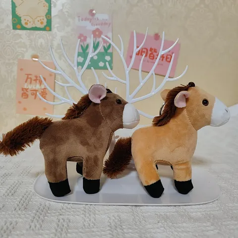 Cute Pony Plush Toy Keychain Stuffed Animal Pony Doll Bag Pendant Holiday Gift