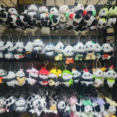 Cute Cartoon Giant Panda Plush Toy Pendant Soft Stuffed Animal Doll Keychain Bag Hanging Ornament
