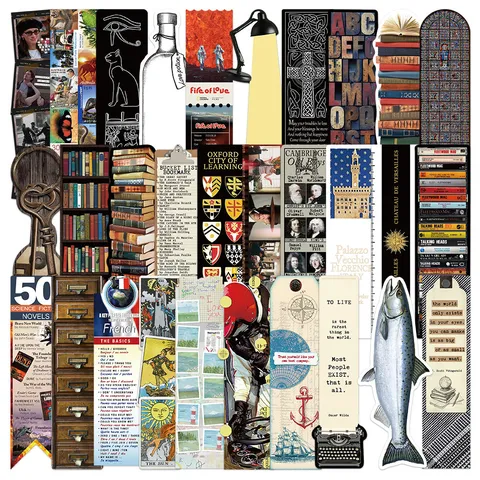 Vintage Literary Creative Reading Bookmarks Paper Page Markers Art Design Book Accessories For Students Stationery Gifts