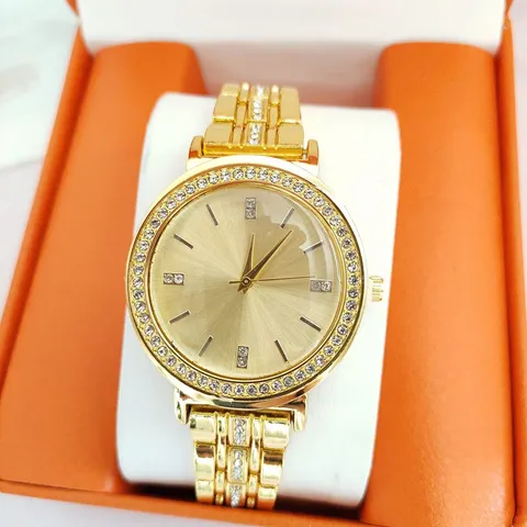 Mode Unisex Quartz Horloge Volledige Strass Ingelegde Legering Stalen Band Luxe Bling Analoge Polshorloge Elegante Jurk Sieraden Horloge
