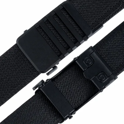 Outdoor Tactical Stretch Woven Belt Men Casual Automatic Buckle Breathable Nylon Canvas Belt Fashion Business Waistband