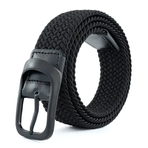 Ceinture Tissée en Nylon Décontractée pour Hommes Boucle à Ardillon en Alliage Ceinture Polyvalente d'Affaires Longueur Réglable Accessoires de Mode