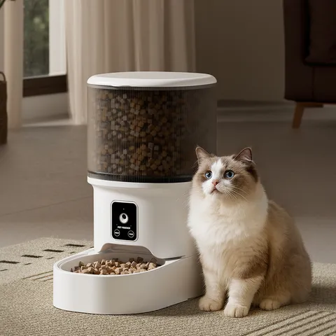 Slimme Automatische Voerautomaat Met Camera WiFi APP Controle Getimede Voedseldispenser Steminteractie Videobewaking Voor Katten Honden Huisdierbenodigdheden