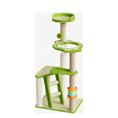 Multi-Layer Cat Tree Tower With Sisal Scratching Posts Cooling Mat Transparent Space Capsule Cat Climbing Frame