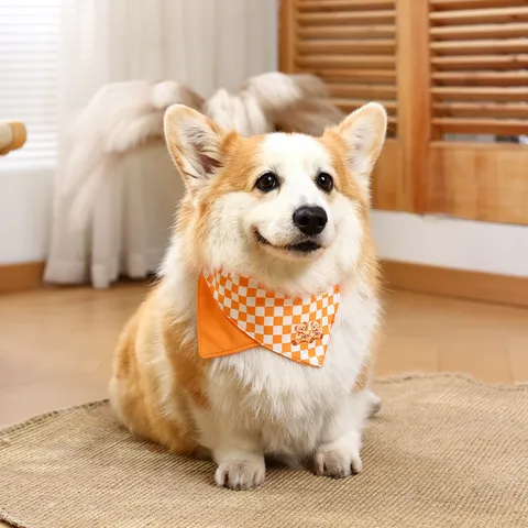 Cute Bear Print Pet Bandana Adjustable Waterproof Bib Small Dogs Cats Puppy Neck Scarf Cartoon Pet Accessories