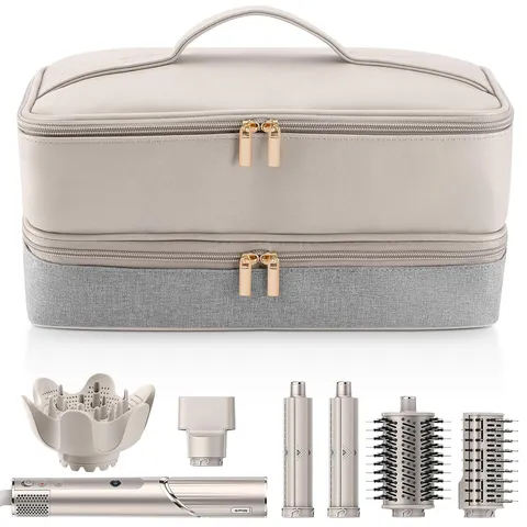 Dubbellaags Haar Krulgereedschap Opbergtas Multifunctionele Draagbare Reis Organizer Koffer Polyester Effen Kleur Grote Capaciteit Cosmetictas