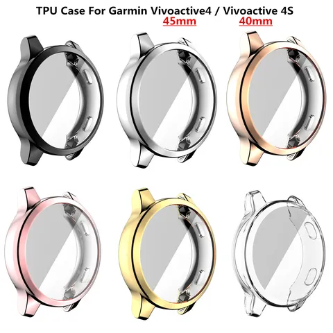 Vergulde TPU Beschermhoes Voor Smartwatch Volledige Dekking Zachte Schaal Horloge Cover