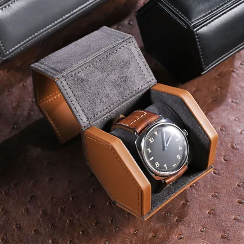 Zeshoek PU Leer Horloge Opbergdoos Draagbare Horloge Collectie Display Case Voor Mannen Vrouwen