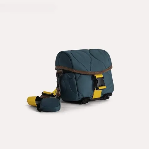Urban Lightweight Nylon Quilted Camera Bag Adjustable Strap Waterproof Shockproof Crossbody Digital Bag With Mini Pouch Unisex Accessories