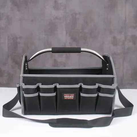 Bolsa de Herramientas de Hardware Tela Oxford Industrial Bolso Organización Almacenamiento Múltiples Bolsillos Con Mango Metal Para Electricista
