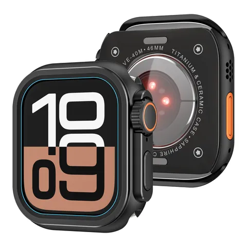 Electroplated PC Protective Case For Smart Watch Ultra Series Hard Bumper Cover Watch Shell Accessories