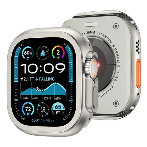 Electroplated PC Protective Case For Smart Watch Ultra Series Hard Bumper Cover Watch Shell Accessories