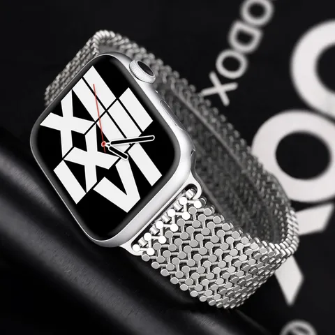 Roestvrij Stalen Magnetische Horlogeband Compatibel Met Apple Watch Ultra S8 Ketting Mesh Metalen Band Vervanging