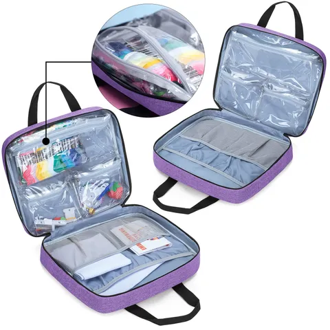 Large Capacity Embroidery Tool Storage Bag Portable Travel Multi Function Sewing Kit Organizer For Yarn Thread Tools Holders