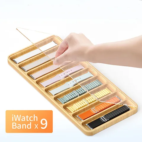 Uhrenarmband Aufbewahrungsbox Holz Multi Gitter Desktop Armband Organizer Tablett Halter Mit Staubdichtem Acryldeckel