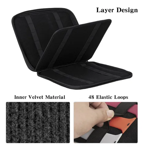 Draagbare Polyester Smart Watch Band Organizer Tas Multi-Slot Fluwelen Voering Reizen Riem Draagtas Opbergtas Voor Smartwatch Accessoires