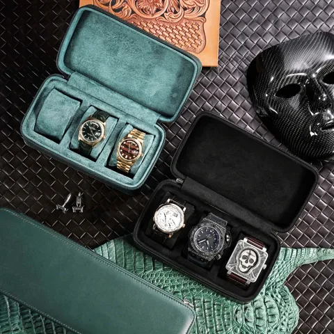 High-End Portable Watch Storage Box Multi-Slot PU Leather Travel Case With Soft Pillows Wristwatch Organizer For Men Women Jewelry Collection