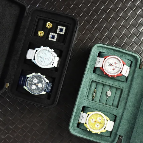 High-End Portable Watch Storage Box Multi-Slot PU Leather Travel Case With Soft Pillows Wristwatch Organizer For Men Women Jewelry Collection