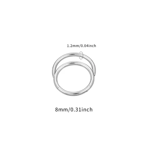 Titanium Alloy Multi Layer Cross Piercing Ring Cartilage Hoop Earrings Hypoallergenic Niche Design Ear Bone Jewelry For Men Women