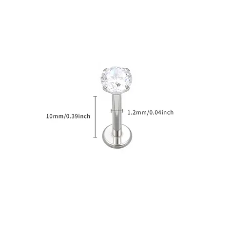 F136 Titanlegierung Ohrstecker Mit Funkelnden Strass Lab Diamant Piercing Schmuck Für Damen Herren Unisex Geschenk