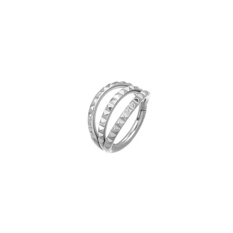 G23 Titanlegierung Körperpiercing-Schmuck Reifen Ohrring Mehrlagige Nieten Ohrstecker Knorpel Clicker Ring Für Unisex
