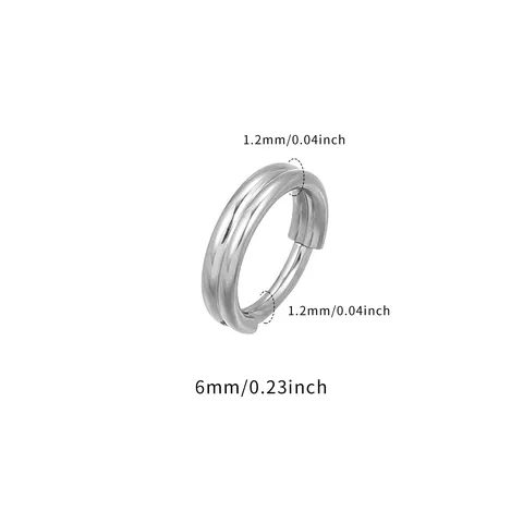 Titanium Alloy Multi Layer Clicker Piercing Hoop Earrings Seamless Nose Ring Helix Cartilage Septum Stud Piercing Jewelry For Men Women