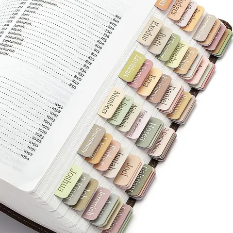 Regenbogen Farbverlauf Bibel Registerreiter Wasserdicht Goldprägung Buchnamen Aufkleber Für Notizbuch Bibel Journaling Schule Büro Schreibwaren