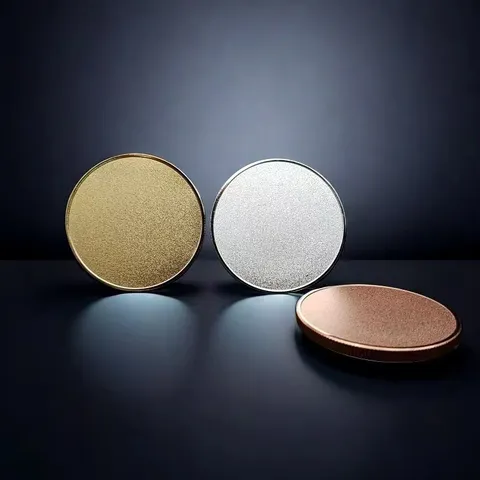Pièce Commémorative en Métal Vierge DIY Gravée au Laser Finition Sablée Médaille Vierge Ronde Souvenir Cadeau Créatif