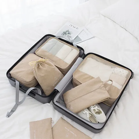 Travel Waterproof Storage Bags Organizer Packing Cubes Luggage Bags For Clothes Shoes Underwear Travel Accessories