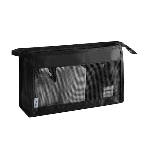 Tragbarer Reise Kulturbeutel Wasserdichter Make-up Organizer Hängende Kosmetiktasche mit Netztasche Handgepäck Waschtasche für Damen Herren
