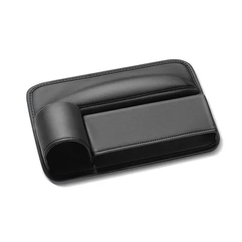 Car Seat Gap Organizer PU Leather Side Storage Box Leak Proof Slot Filler With Cup Holder For Universal Autos
