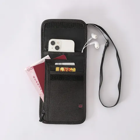 Sac Passeport Imperméable Blocage RFID Porte-Carte de Voyage Sac Bandoulière Pochette Organisateur Multifonction