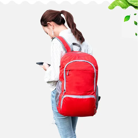Wasserdichter Faltbarer Reise Rucksack Leichter Outdoor Sport Wandern Daypack Große Kapazität Tragbare Schultasche