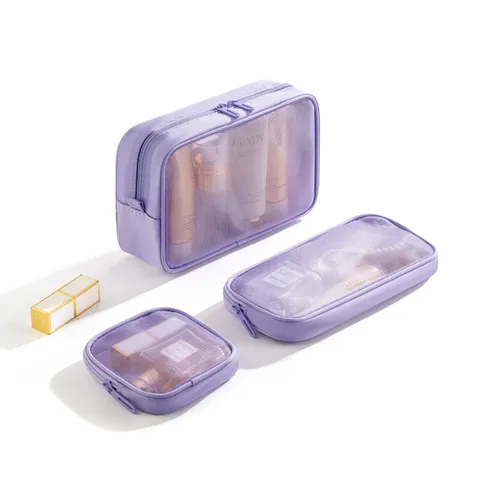 Tragbare Reise Kosmetiktasche Klares Netz Make-up Beutel Multifunktionale Kulturbeutel Aufbewahrung Organizer Tasche Für Damen