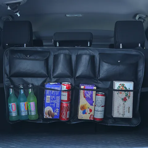 Organizador De Respaldo De Asiento De Coche Bolsillos Múltiples Bolsa De Almacenamiento Colgante Universal