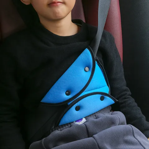 Ajustador de Cinturón de Seguridad para Niños Funda de Cinturón de Seguridad Triangular Almohadilla de Hombro Antiahogamiento para Niños Accesorio Interior de Coche