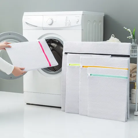 Foldable Mesh Laundry Bag Set Thickened Honeycomb Laundry Pouch For Delicates Underwear Washing Machine Bag