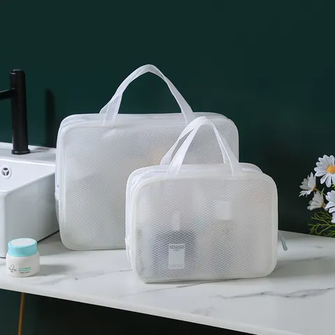 Wasserdichte EVA Klares Netz Reise Aufbewahrungstasche Große Tragbare Kosmetiktasche Mehrzweck Kulturbeutel Handtasche
