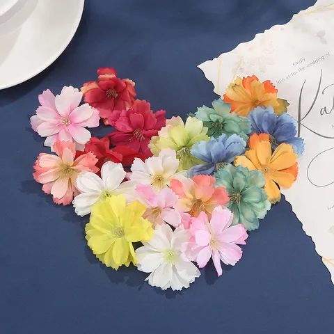 Künstliche Seidenblumen Köpfe Mehrschichtige Künstliche Blumen Für Hochzeit Heim Party Dekoration DIY Handwerk Blumendekor