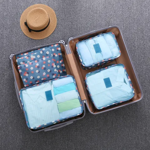 Reise-Organizer Taschen Wasserdichte Packwürfel Koffer Organizer Set Aufbewahrungstaschen Für Kleidung Reisezubehör