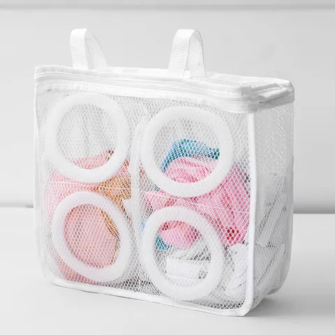 Mesh Laundry Bag For Shoes Wash Bag Portable Sneaker Washing Bag With Support Rings Travel Storage Organizer Bag