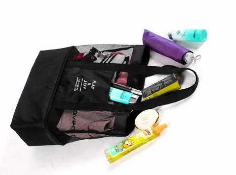 Portable Double Layer Mesh Picnic Bag Thermal Cooler Bag Waterproof Travel Outdoor Storage Handbag For Sports Beach