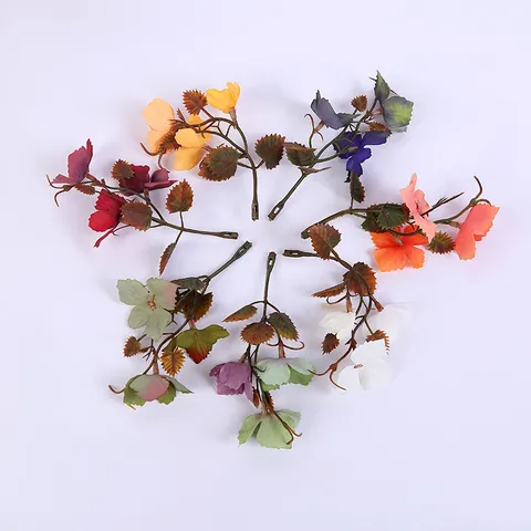 Künstliche Seidenblume Blätter Zweig Falsche Pflanze Zuhause Hotel Tisch Vase Dekor Blumenarrangement Heimdekoration